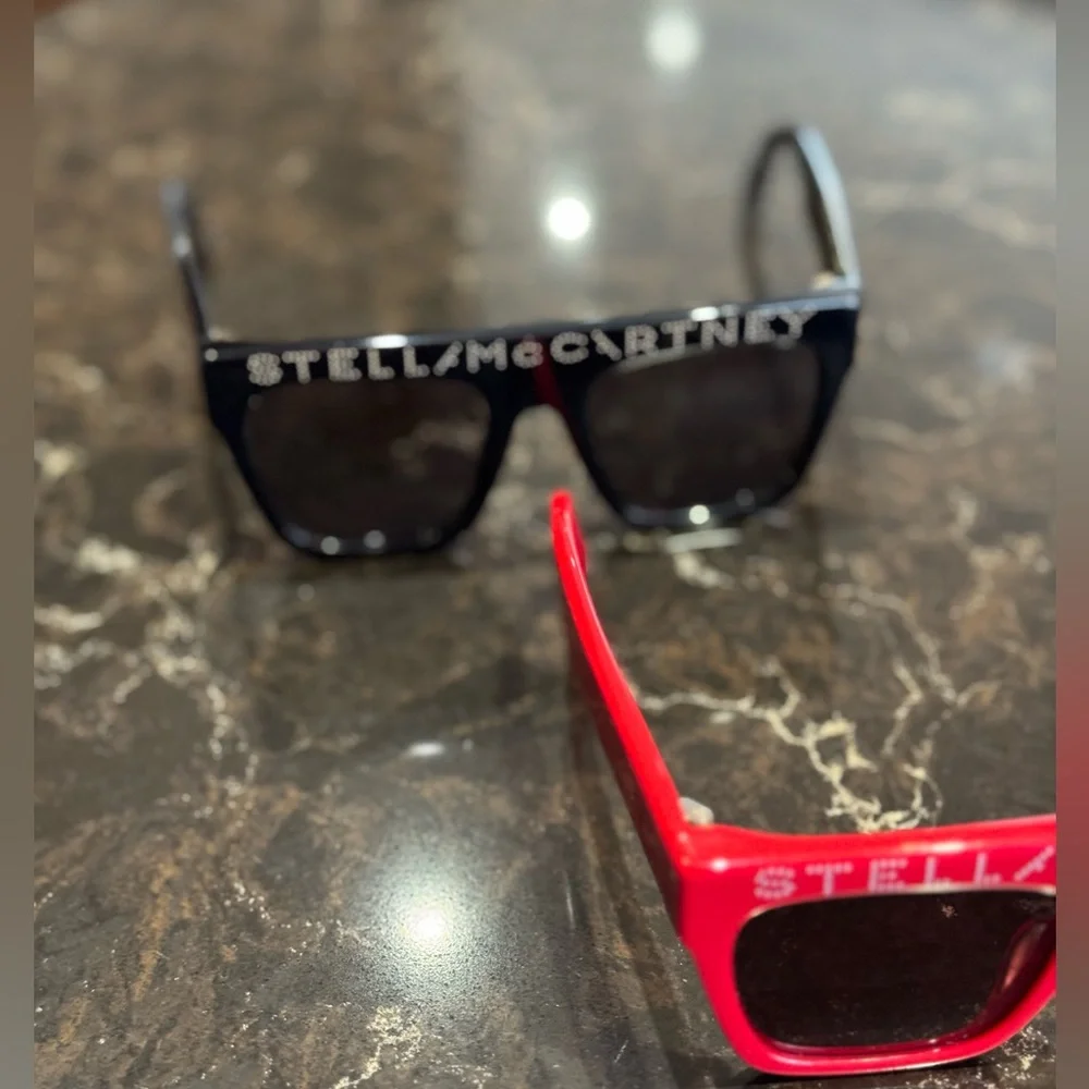 Stella McCartney Kids Black and Red Sunglasses